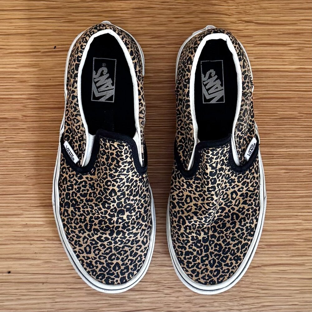 VANS KIDS GIRL CLASSIC SLIP ON LEOPARD PRINT 3Y SKATER SHOE SNEAKER ANIMAL PRINT